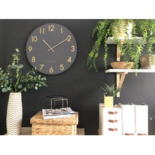 Charcoal Grey Jones Silent Wall Clock